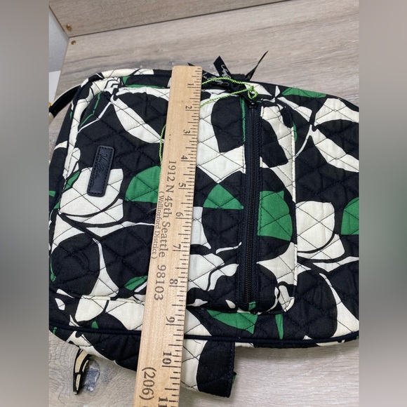 Vera Bradley Leighton Small Backpack Black Green White New Without Tags - Picture 10 of 12